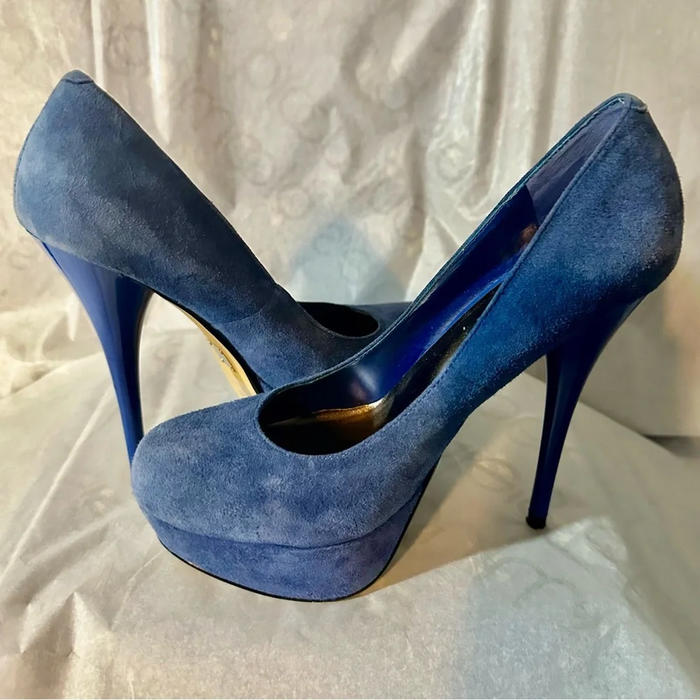 Bakers ~ Blue SUEDE platform stiletto - Picture 3 of 6